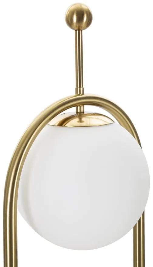 Lampadar auriu din metal si sticla, Ø 28 cm, soclu E27, max 40W, Glamy Mauro Ferreti
