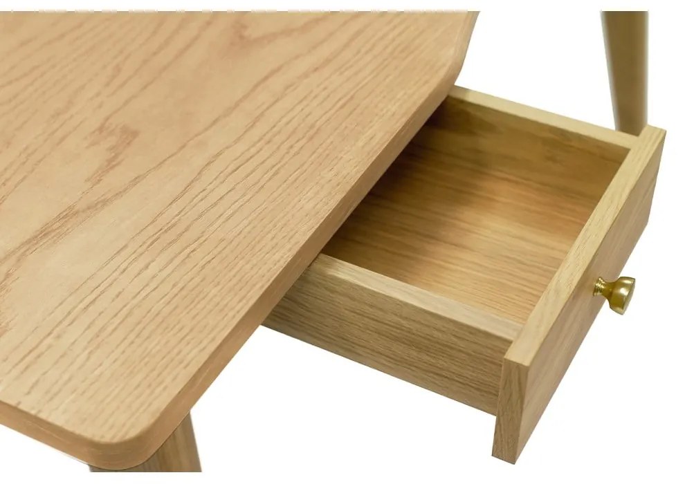 Birou cu aspect de lemn de stejar 70x140 cm Nice – Woodman