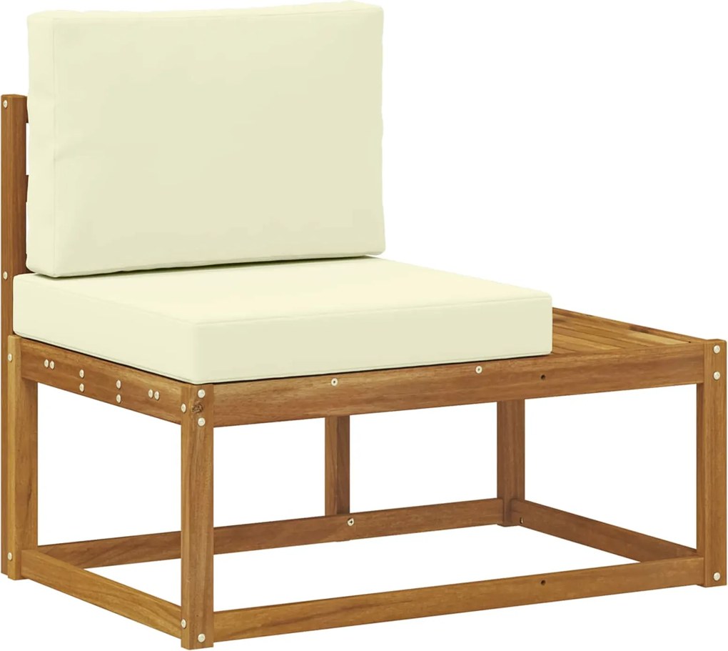vidaXL Canapea de exterior cu pernă natural 91 x 63 x 73 cm