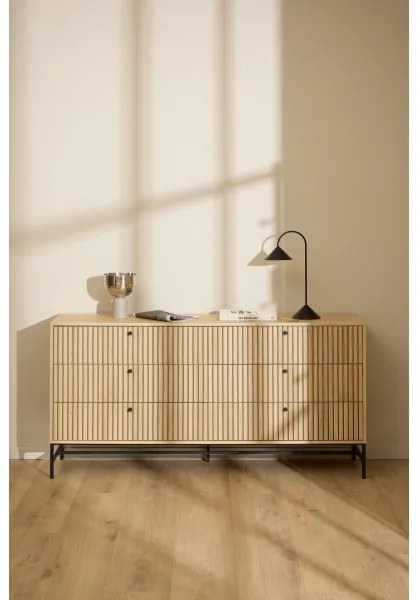 Comodă cu sertare OLIVIA, stejar