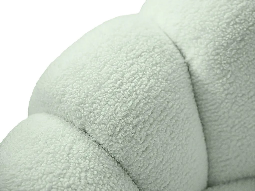Fotoliu de design rotativ BLOOM cu taburet, verde deschis