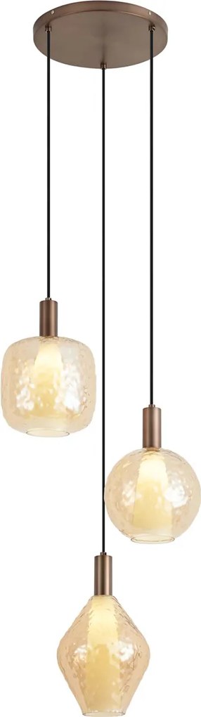 Lampă suspendată de design bronz închis 3 lumini - Ard