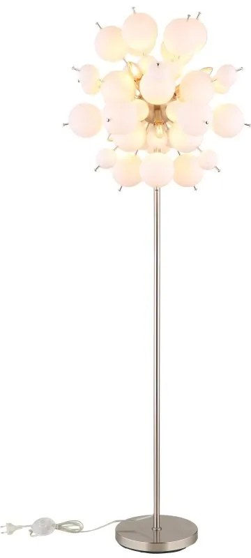 Lampadar design modern UDO 6L nickel/alb