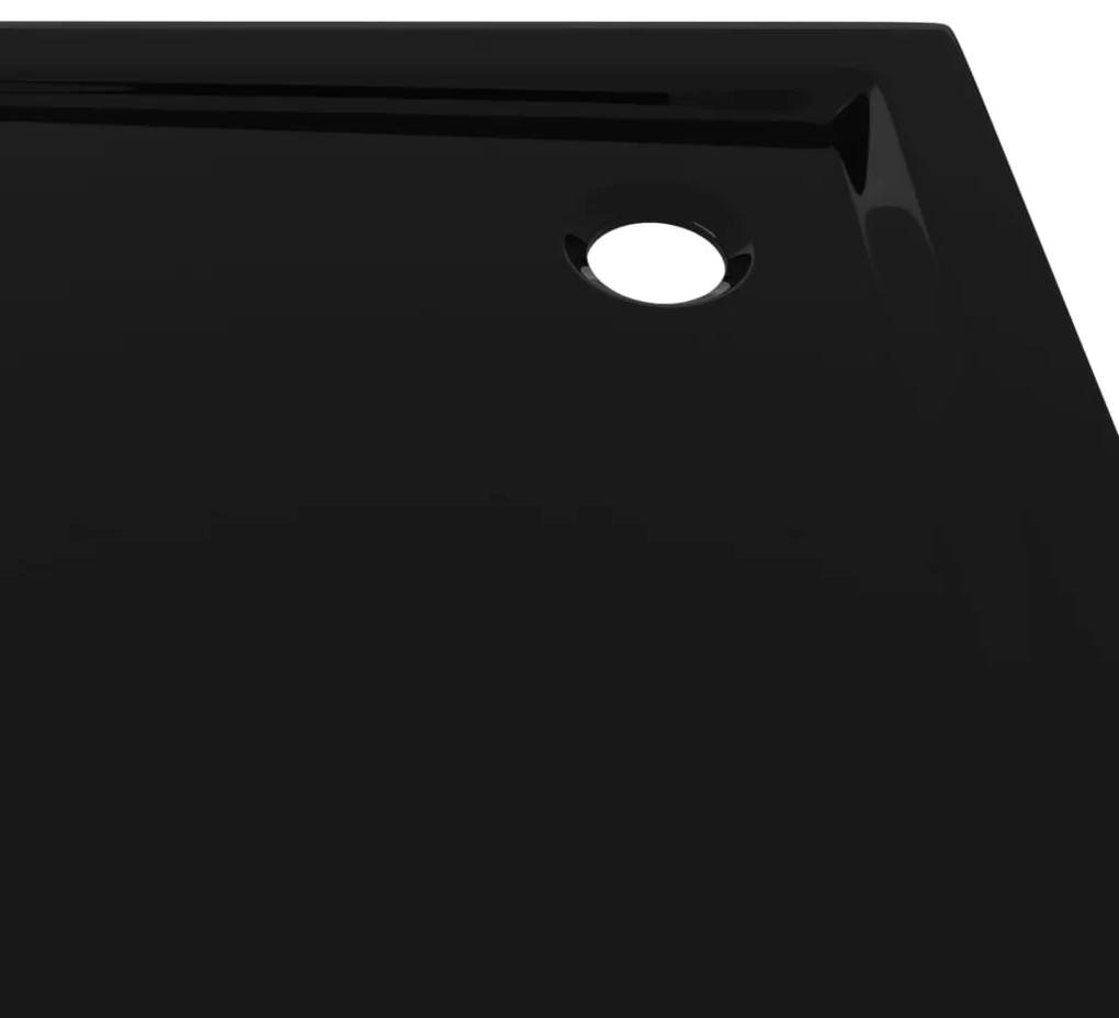 Cadita de dus patrata din ABS, negru, 90x90 cm Negru, 90 x 90 cm