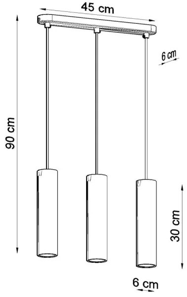 Lustră pe cablu LINO 3xGU10/40W/230V