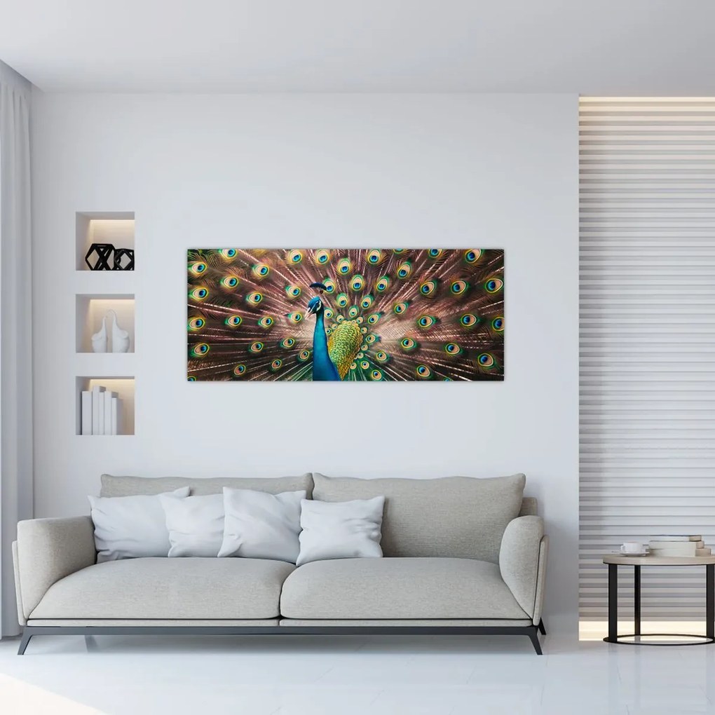 Tablou - Păun (120x50 cm)