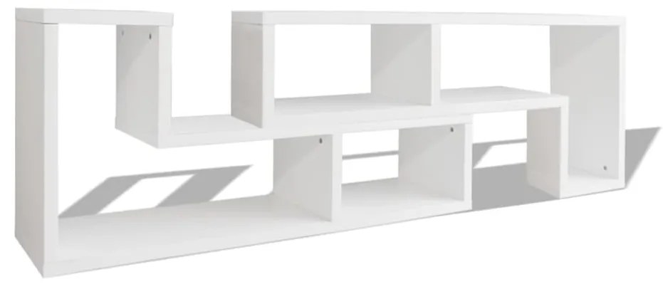 243066 vidaXL Comodă TV în formă dublă de L, alb