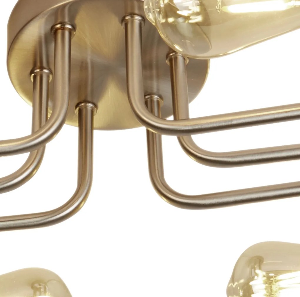 Lustra aplicata stil industrial Circuit 6L argintiu satin 9926-6SS SRT