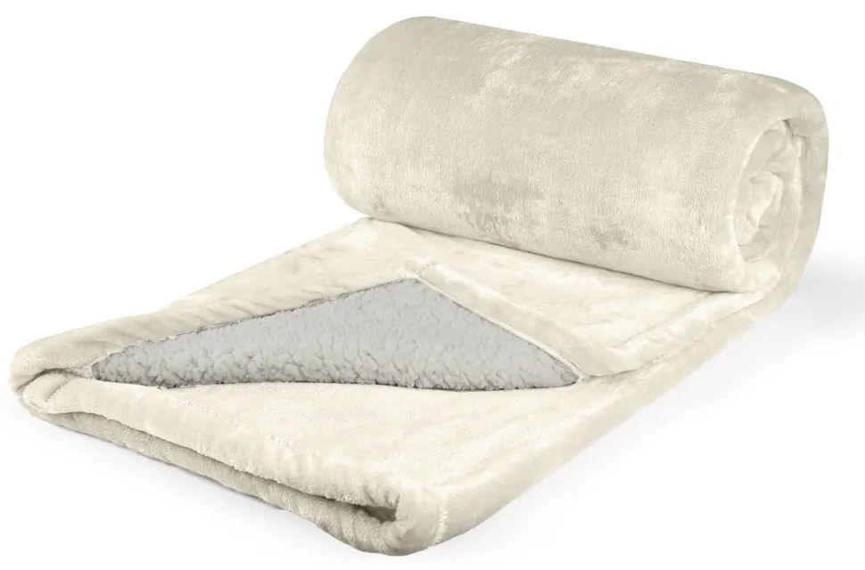 Pătură din microflanel cu imitație de mielușel