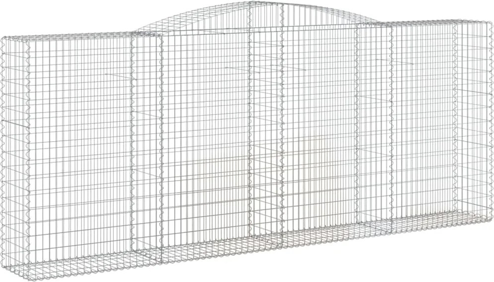 vidaXL Coș gabion arcuit, 400x50x160/180 cm, fier galvanizat