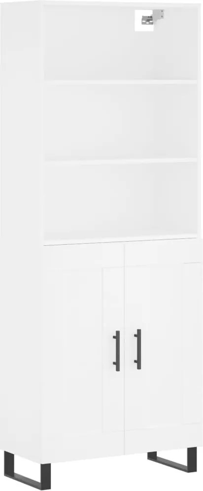 vidaXL Dulap înalt, alb, 69,5x34x180 cm, lemn compozit