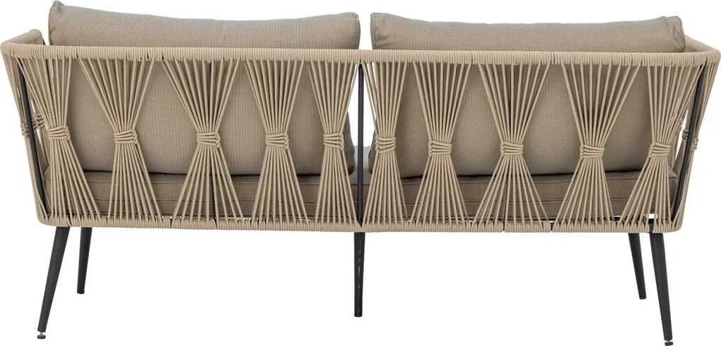 Canapea de exterior, bej, din metal Pavone