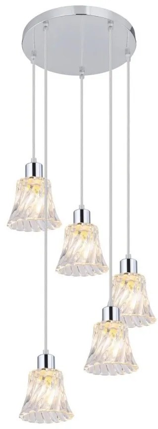 Lustra cu 5 pendule design clasic Hestia 5305 RX