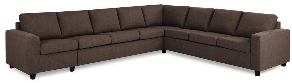 Colțar Scandinavian Choice C160Maro, Negru, 345x285x86cm, Picioare: Plastic