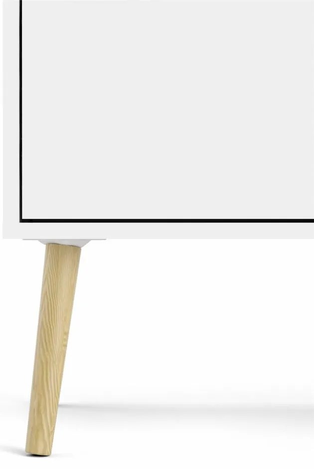 Comoda alba OSLO 75381 cu 3 sertare