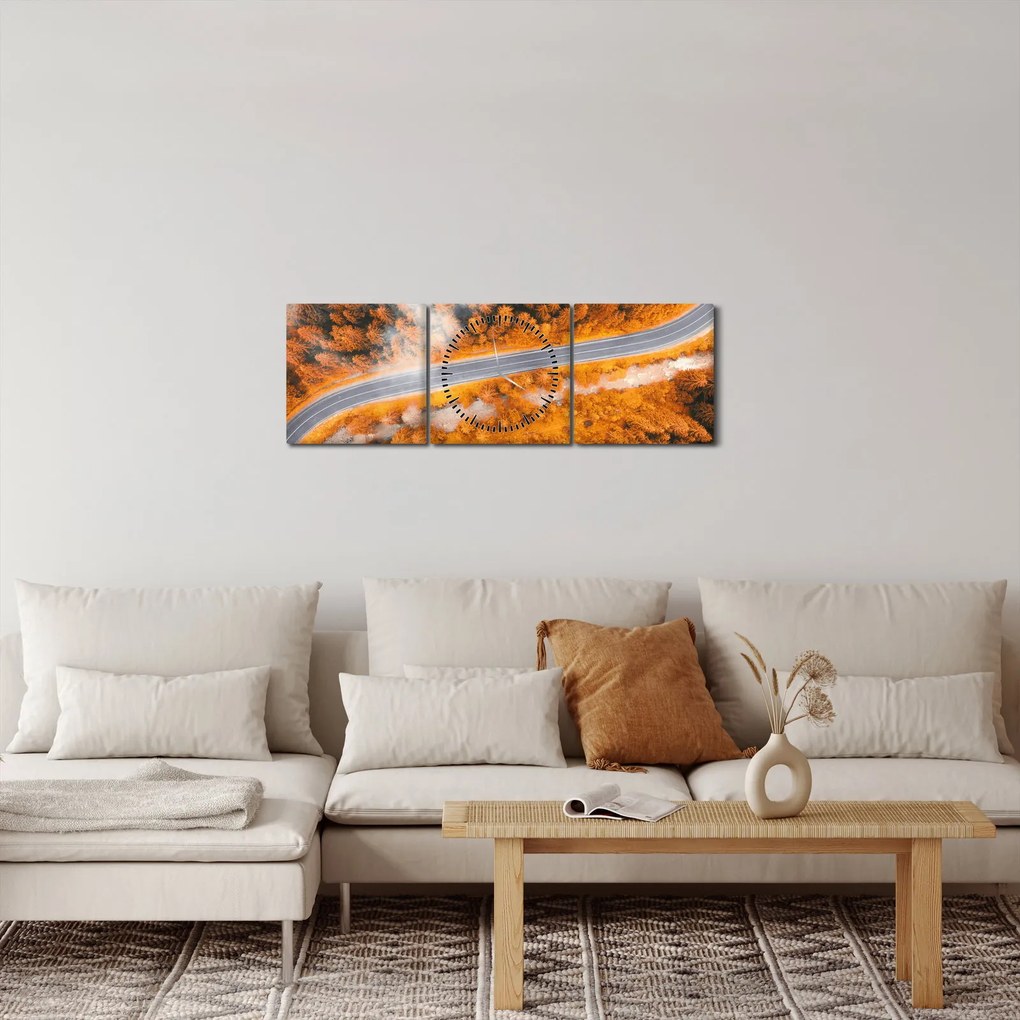 Tablou - Strada montană (cu ceas) (90x30 cm)