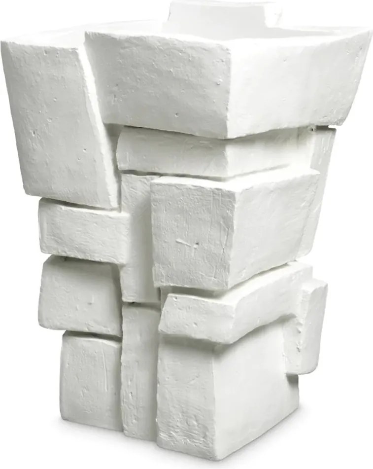 Ghiveci de flori LUX, Fibra de sticla, Alb, Santanter