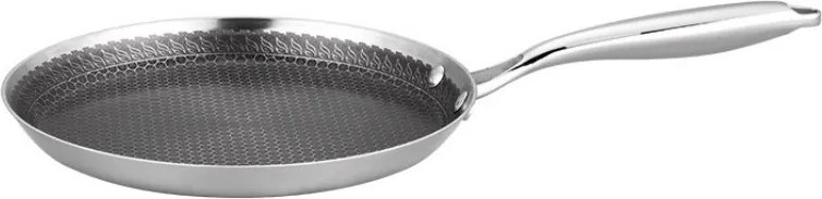 Tigaie pentru clatite Swiss Haus SH-ZGCP28, 28 x 2,4 cm, Acoperire ceramica Sapphire, Fara PTFE/PFAS/PFOA, Inductie, Argintiu