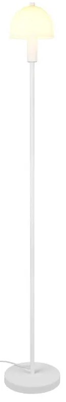 Lampadar alb cu abajur din sticlă (înălțime 120 cm) Glenn – Trio