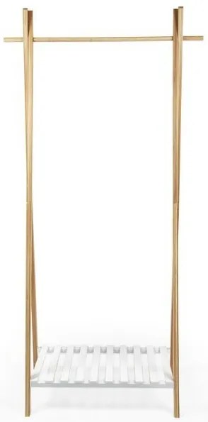 Suport haine Compactor Bamboo Stender, lemn natural