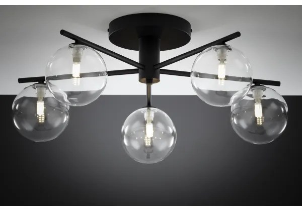 Lustră aplicată Jupiter 2046 PRATO 5xG9/10W/230V negru/transparent