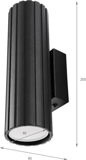 Brilagi - Aplica de perete CRISPINA 2xGU10/10W/230V 20 cm neagră