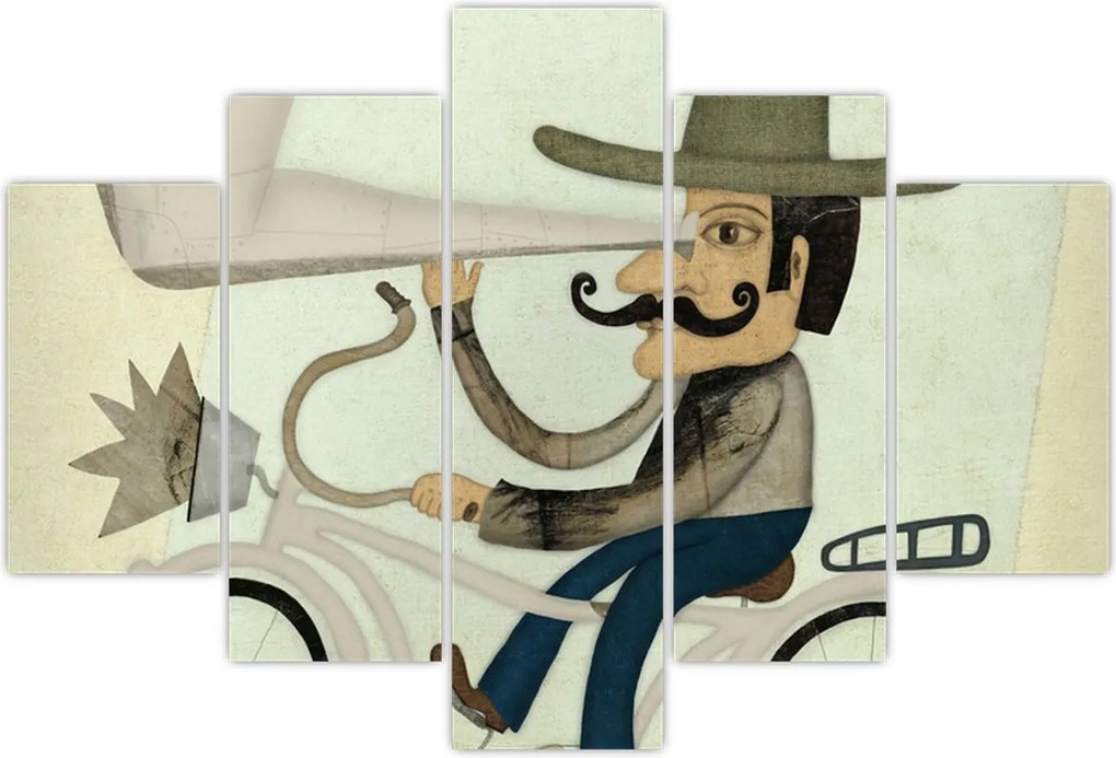 Tablou - Astronom pe bicicletă (150x105 cm)