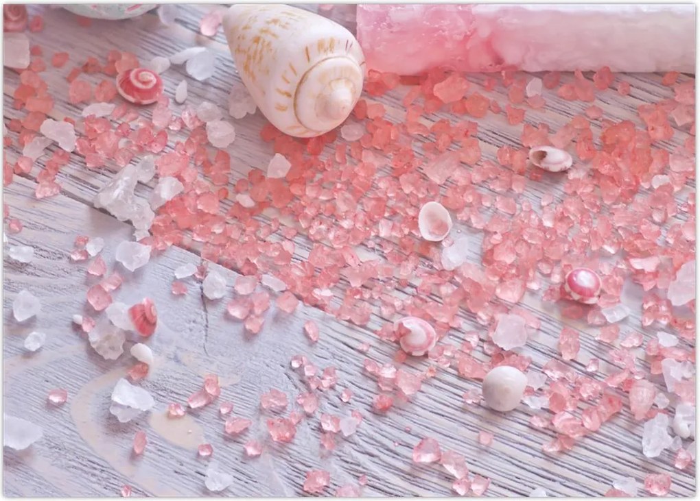 Tablou - Atmosfera de litoral în nuanțe roz (70x50 cm)