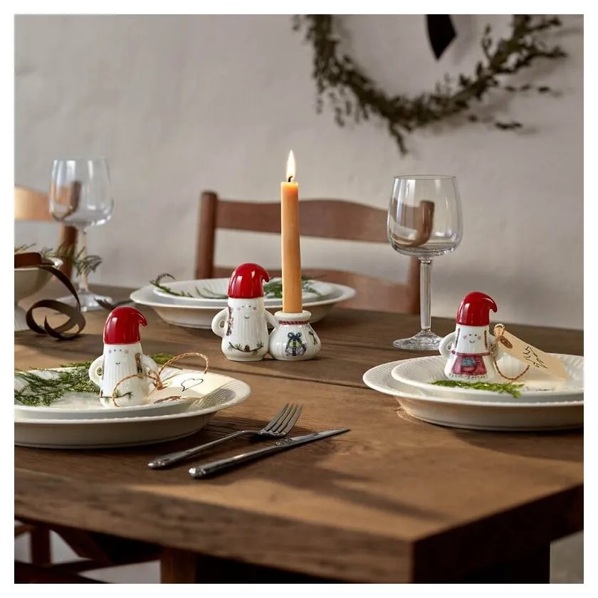 Sfeșnic din ceramică cu model de Crăciun Hammershøi Christmas Father Elf – Kähler Design