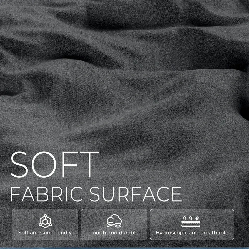 ErgoRelax Pro JD– Scaun Gaming Ergonomic, Masaj Lombar si Incalzire, Spătar Rabatabil 155°, Suport picioare, Material textil, Negru/Gri