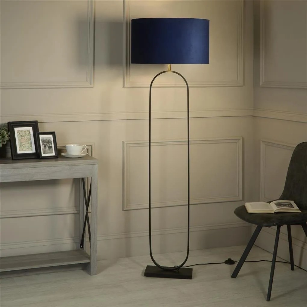 Lampadar/Lampa de podea decorativa Modish negru/navy