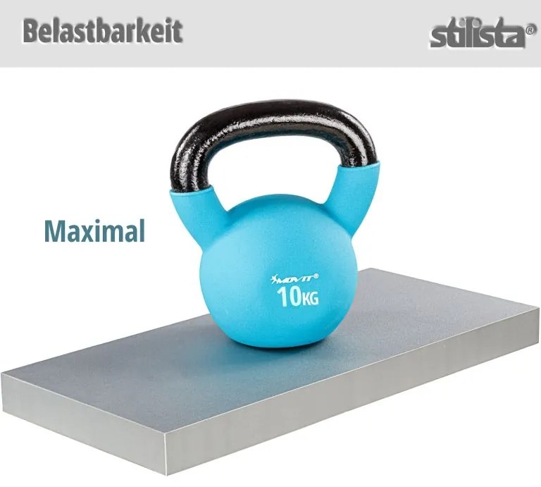 Raft de perete stilist Volato, 80 cm, lemn închis la culoare