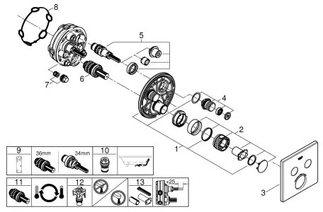 GROHE 29124A00 - Baterie termostatică GROHTHERM SMARTCONTROL grafit