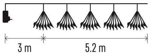 Instalație LED de Crăciun 300xLED/8,2m alb rece