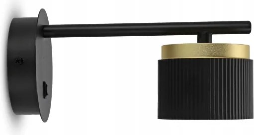 Lampă de perete 1xGX53/35W/230V neagră/aurie
