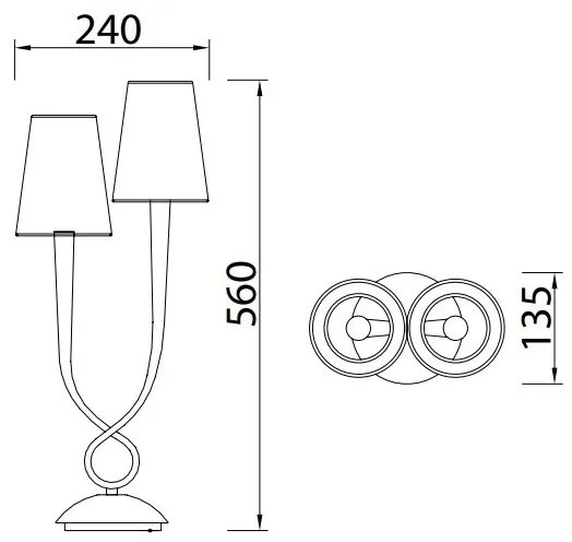 Veioza, Lampa de masa design modern Paola