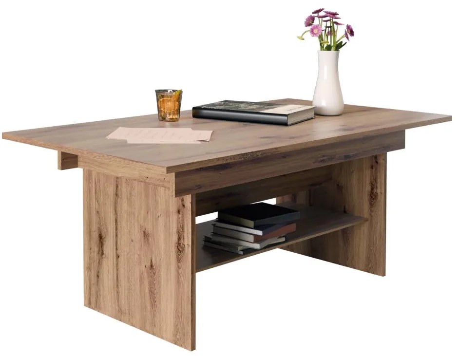 Masă de sufragerie extensibilă Likud (stejar artisan) (pentru 4-6 persoane). 1116383