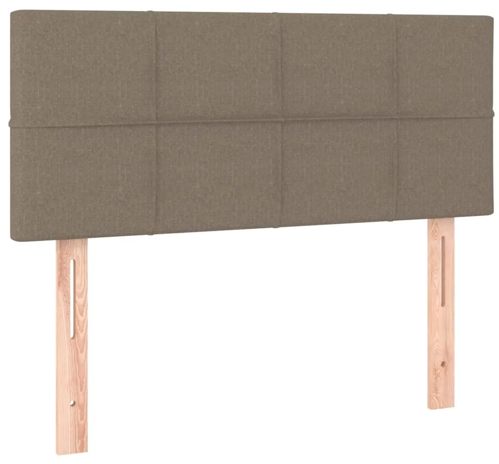 346022 vidaXL Tăblie de pat, gri taupe, 90x5x78/88 cm, textil