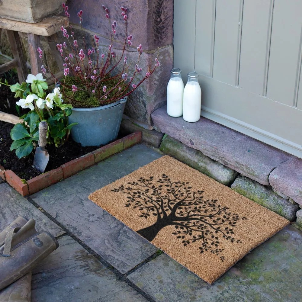 Covoraș de intrare din fibre de nucă de cocos 40x60 cm Tree of Life – Artsy Doormats