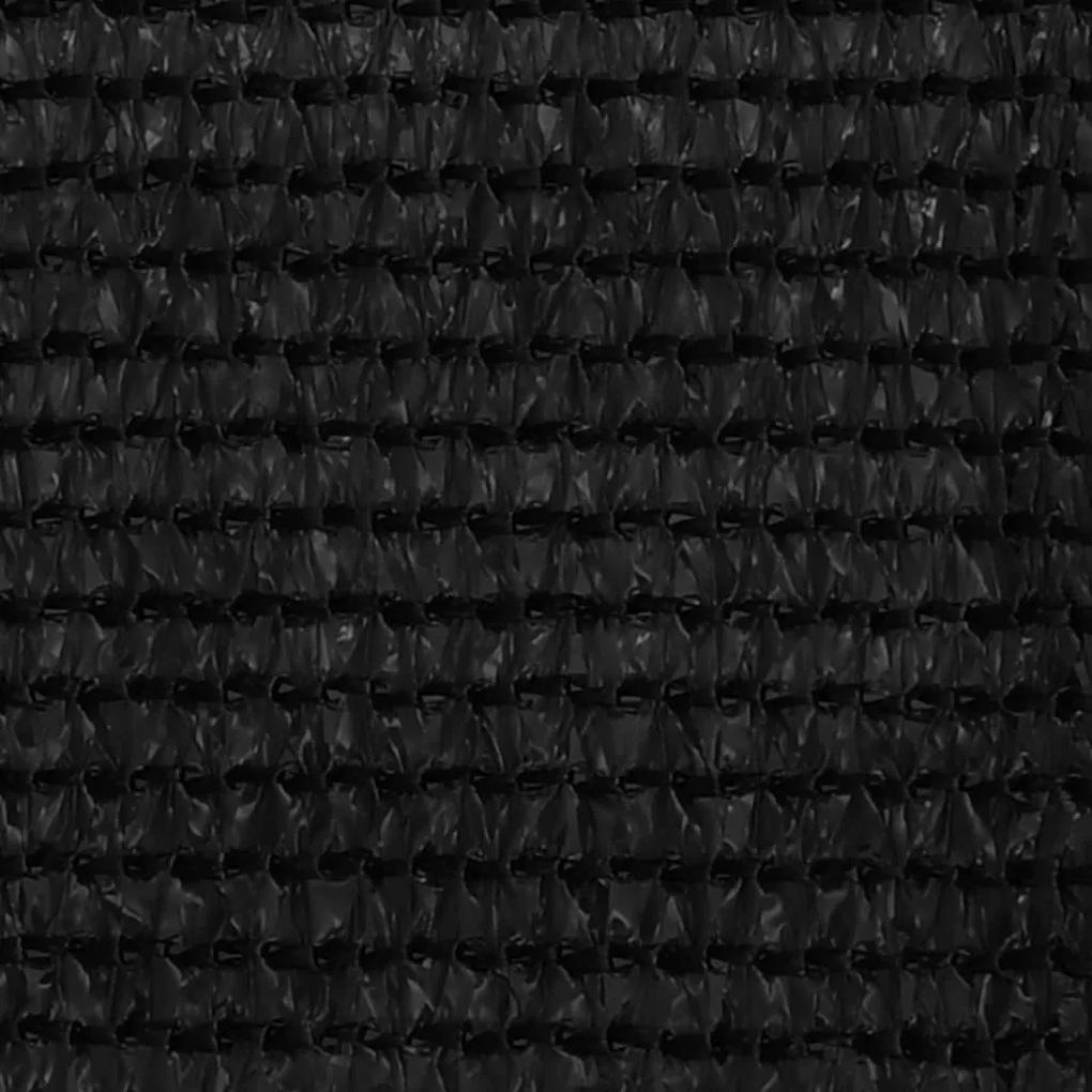 Paravan de balcon, negru, 75x500 cm, HDPE Negru, 75 x 500 cm