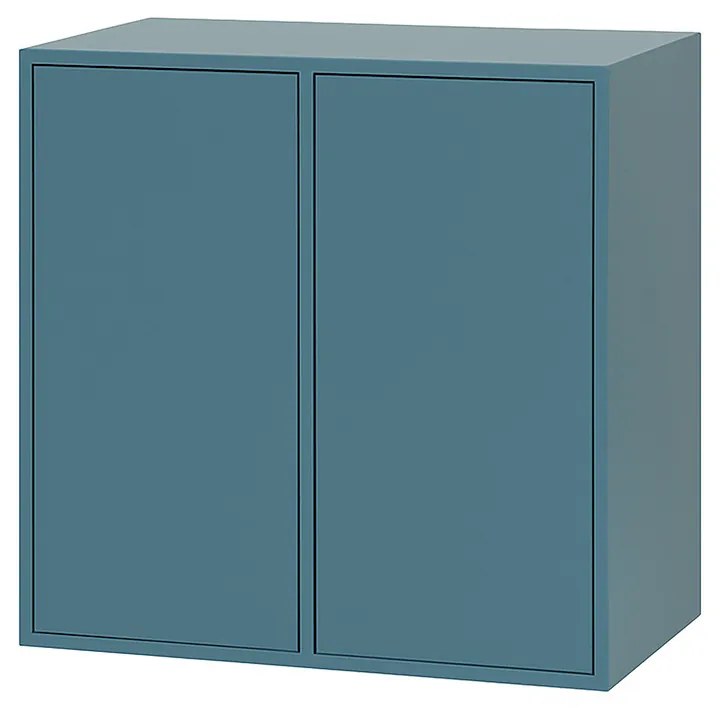 Boxie 2 uși dulap de perete 80x80x37 cm albastru petrol