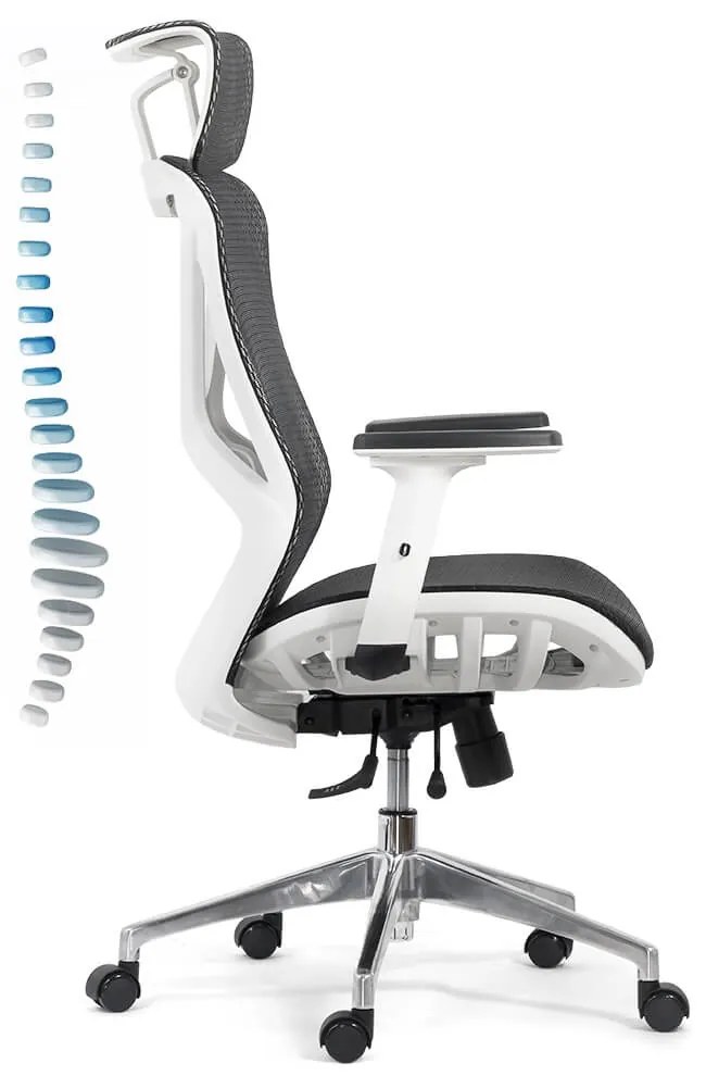 Scaun ergonomic SYYT 9503 negru, tetieră 2D și șezut culisant