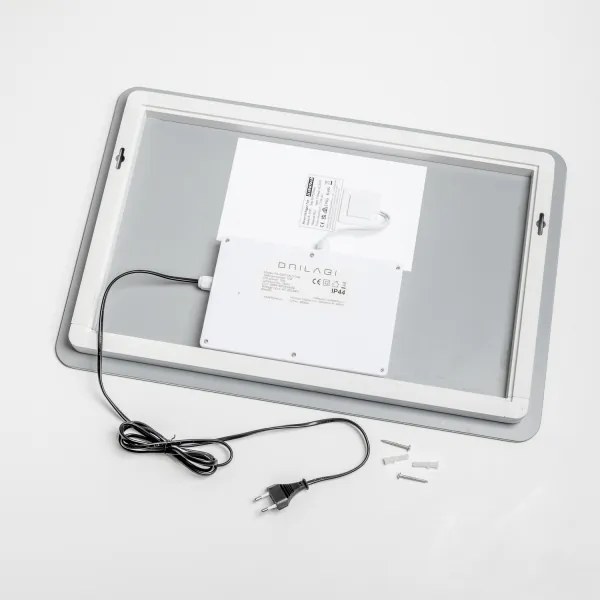 Brilagi - Oglindă pentru baie DIANA, LED reglabilă, cu iluminare integrată și încălzire anti-aburire, 13 W, 230 V, 40 x 60 cm, IP44