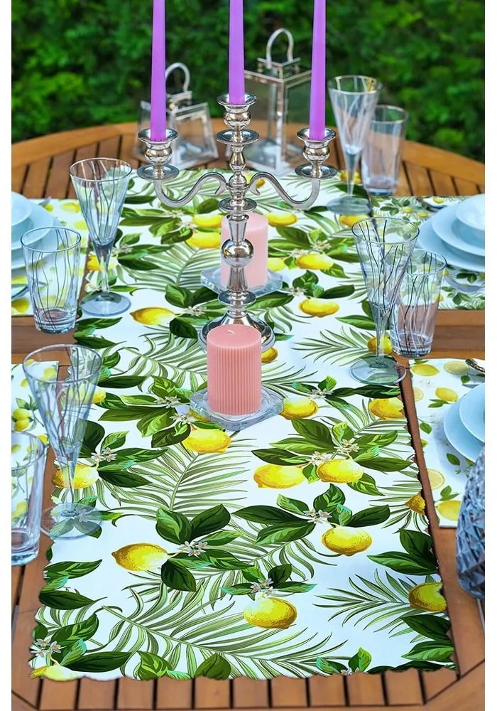 Set 4 suporturi textile pentru farfurii și napron Minimalist Home World