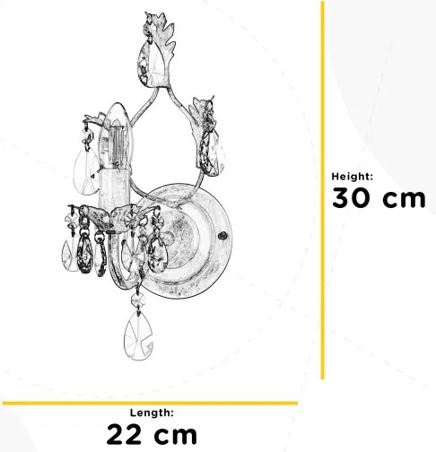 Aplică TERESA 1xE14/6W/230V bronz ONLI