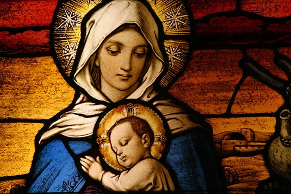 Tapet Fecioara Maria cu Isus