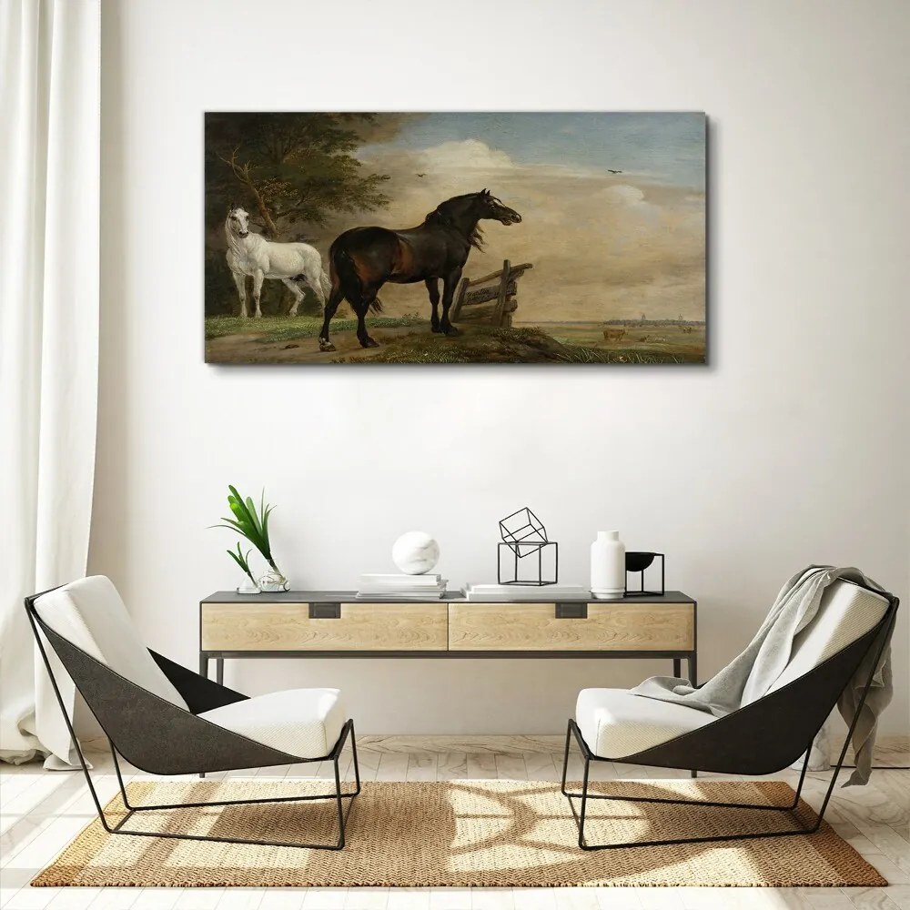 Tablou canvas Peisaj Nori Cer Cai