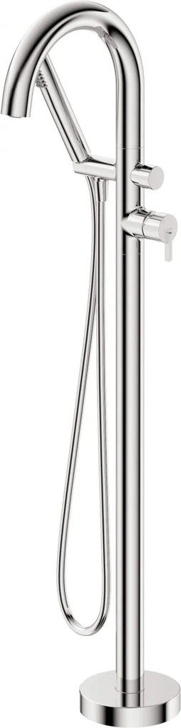 Baterie pentru cada freestanding, crom, cu set de dus, Deante Silia Crom