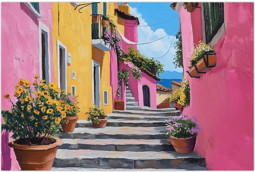 Tablou - Alee roz (90x60 cm)