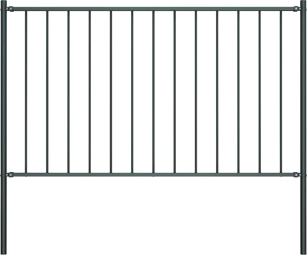 vidaXL Panou de gard Woerden cu stâlpi din oțel 1,7x0,75 m antracit